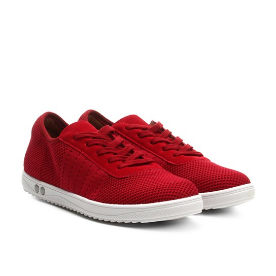 Tênis Bebecê Malha Feminino - Vermelho