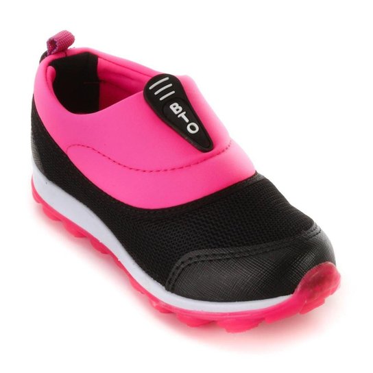 Tênis Botinho Juvenil 685 - Preto+Pink