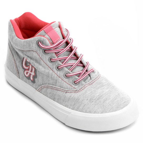 Tênis Capricho Ginger Moletom Feminino - Cinza+Rosa