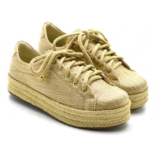 Tênis Casual Flatform Feminino - Bege