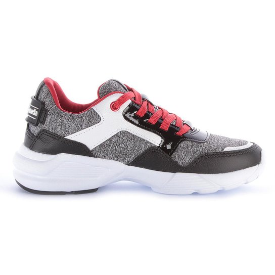 Tênis Cravo e Canela Chunky Cross Couro Feminino - Preto