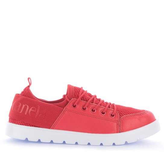 Tênis Cravo e Canela Jaine Tecido Feminino - Vermelho