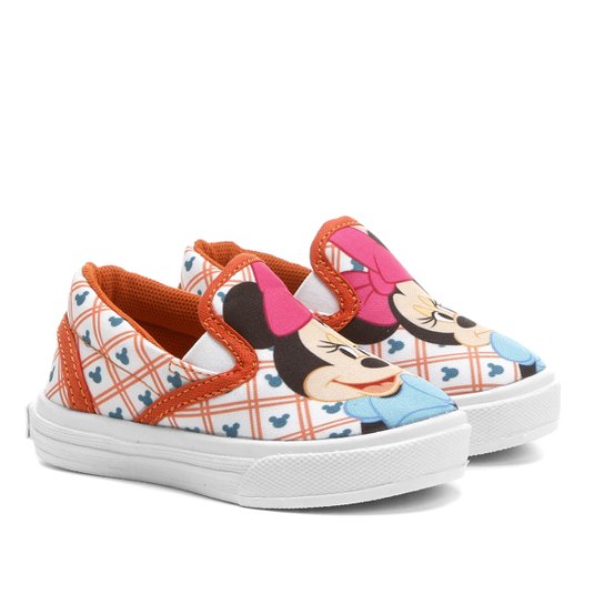 Tênis Disney Iate Minnie Menina Infantil - Rosa+Branco