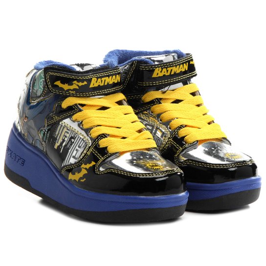 Tênis Elpis Skate Com Rodas Batman - Azul+Prata