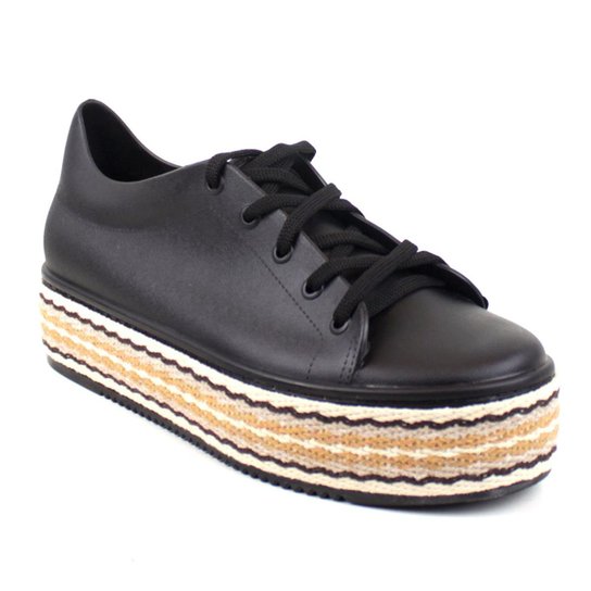 Tênis EmporioNaka Flatform Injetado Feminino - Preto