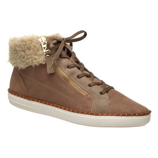 Tênis Feminino Piccadilly Com Pelo 964006 - Marrom