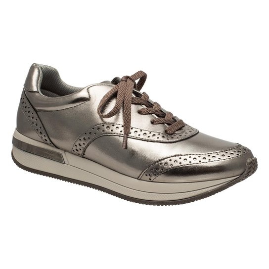 Tênis Feminino Piccadilly Verniz 973009 - Grafite