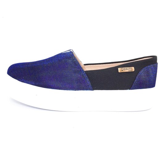 Tênis Flatform Quality Shoes Feminino - Azul