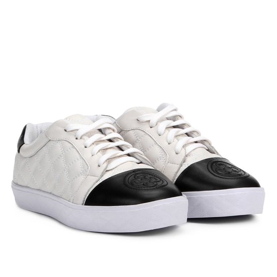 Tênis Matelassê Capodarte Feminino - Branco+Preto