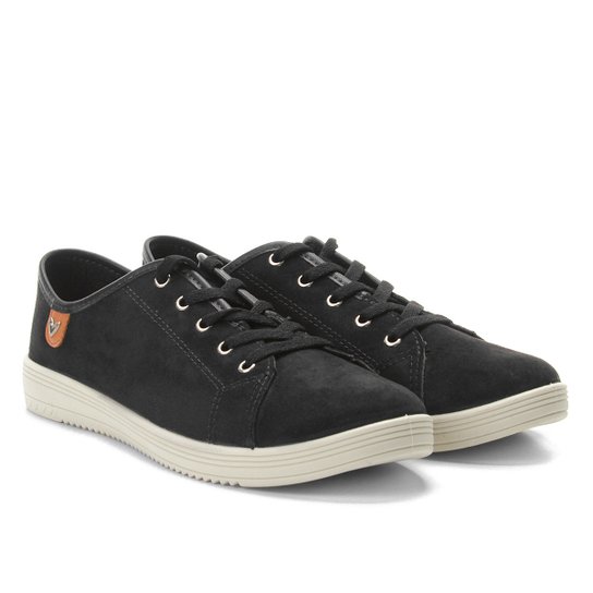 Tênis Mississipi Básico Camurça Amarração Masculino - Preto