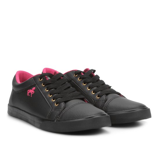 Tênis Polo Royal Básico Feminino - Preto+Pink