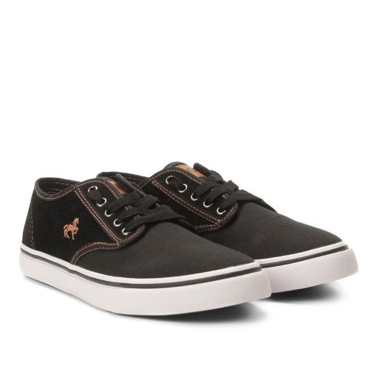 Tênis Polo Royal BRS Logo Pespontos Masculino - Preto