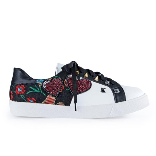Tênis Tiffani Paula Brazil Napa Feminino - Branco
