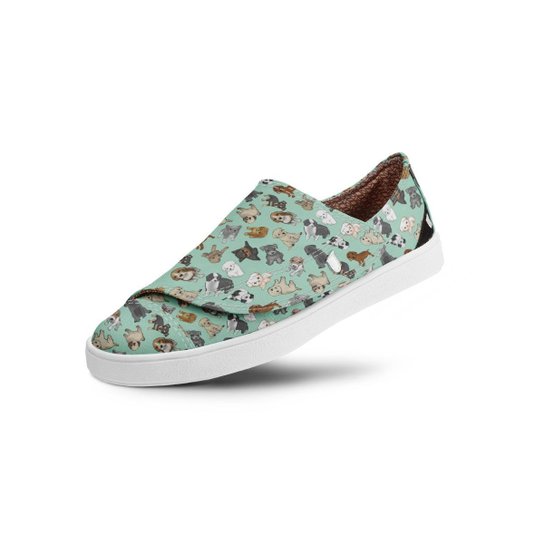 Tênis Usthemp One Vegano Velcro Baby Dogs Feminino - Verde
