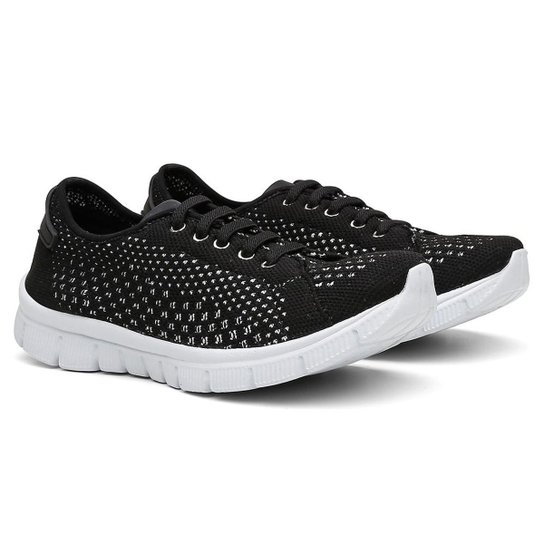 Tênis Valentina K Cadarço Feminino - Preto