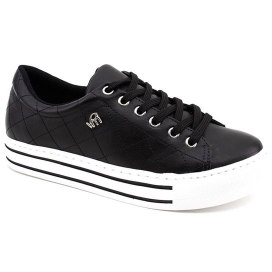 Tenis Via Marte Flatform Feminino - Preto