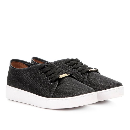 Tênis Vizzano Tecido Metal Canelado Feminino - Preto