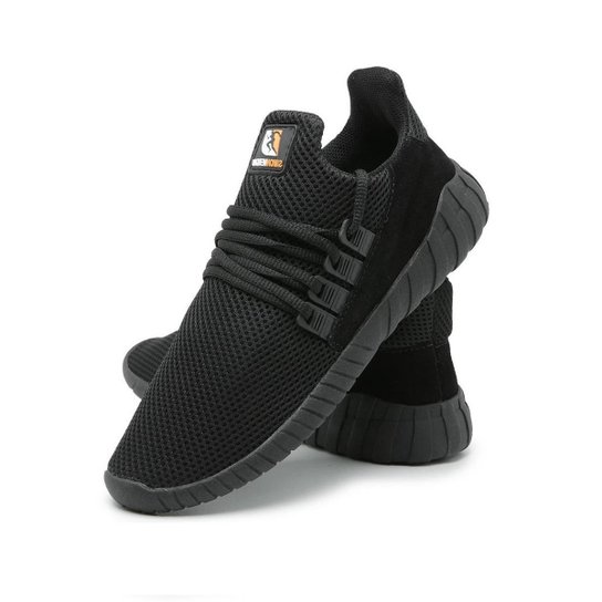 Tênis VR Caminhada Confortável Detalhes Couro Masculino - Preto+Grafite