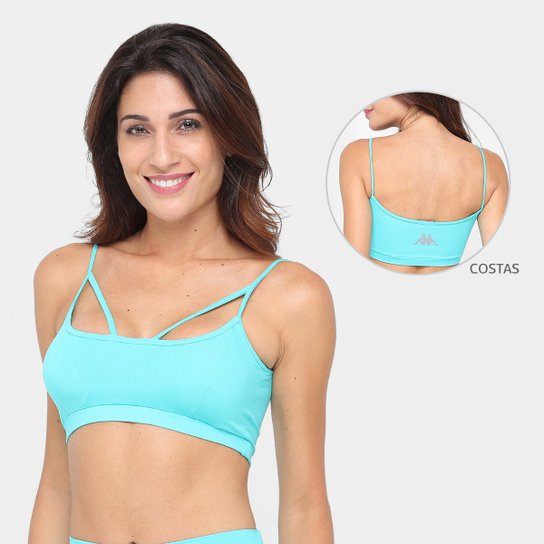 Top com Bojo Kappa De Alça - Verde