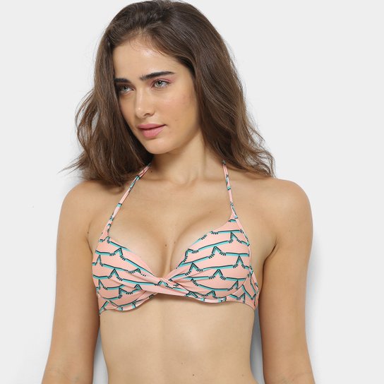 Top de Biquíni Com Bojo Água Doce Beach Street - Rosa Claro