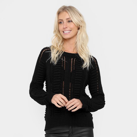 Tricô Colcci Vazada Feminino - Preto