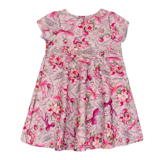 Vestido Animê Neoprene Coroas - Rosa