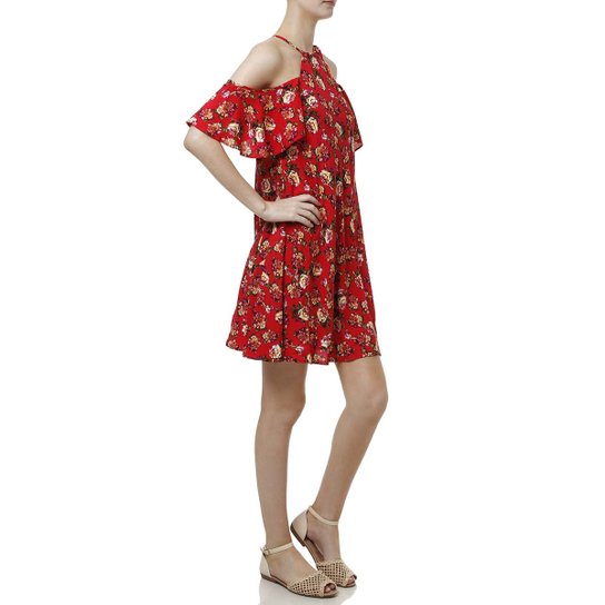 Vestido Curto Autentique - Coral