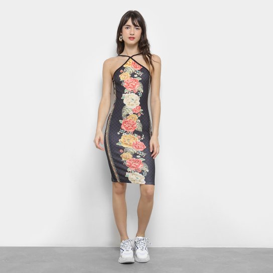 Vestido Estampado Farm Chita Artesanal Feminino - Estampado