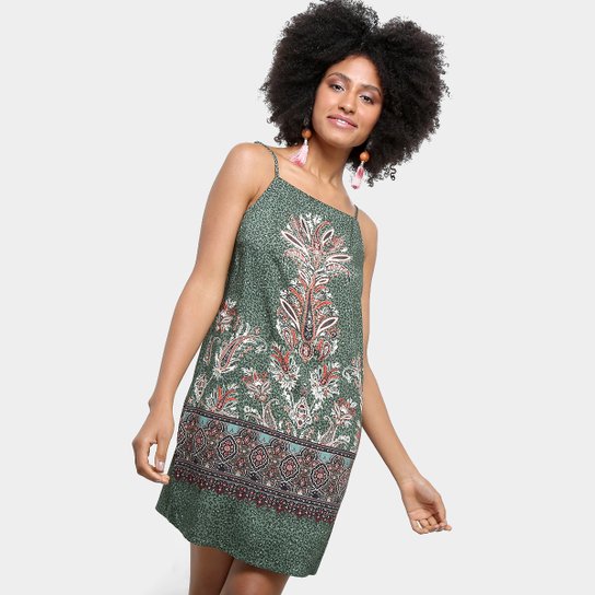 Vestido Farm Curto Zâmbia - Verde