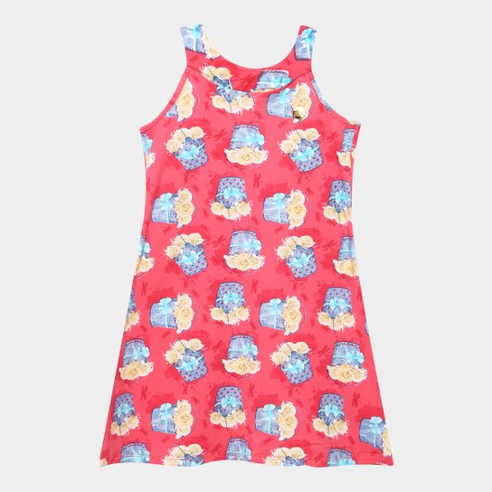 Vestido Infantil Elian Cotton Confort Estampado - Rosa