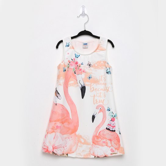 Vestido Infantil Marlan Flamingo - Rosa
