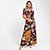 Vestido Longo Top Modas Floral Acinturado