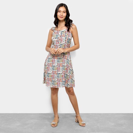 Vestido Mixxon Poá - Bege
