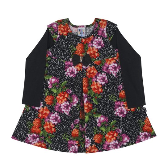 Vestido Plush Rotativo - Preto