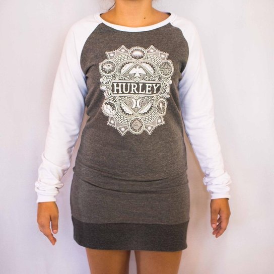 Vestido United Hurley - Cinza+Branco