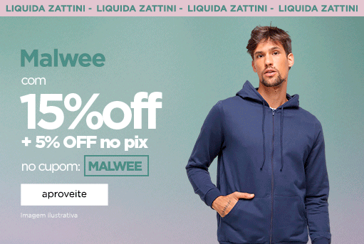 MALWEE Cupom 15% OFF + 5% Pix