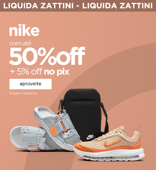 Nike com até 50% off + 5% off no pix