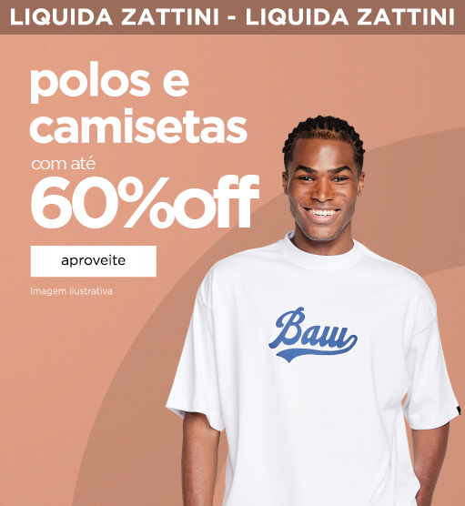 Polos e camisetas com até 60% off