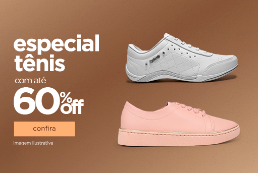 Especial tênis com até 60% off