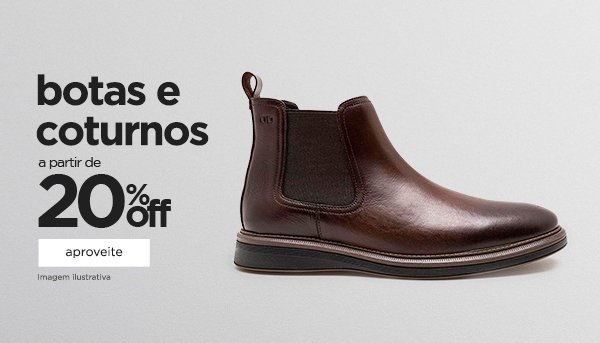 Botas e coturnos a partir de 20% off