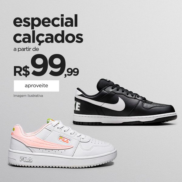 Especial Calçados a partir de R$ 99,99