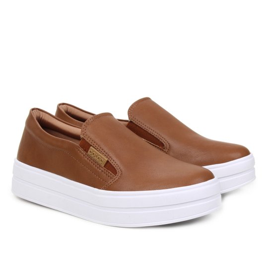 Slip On Colcci Flatform Feminino - Caramelo
