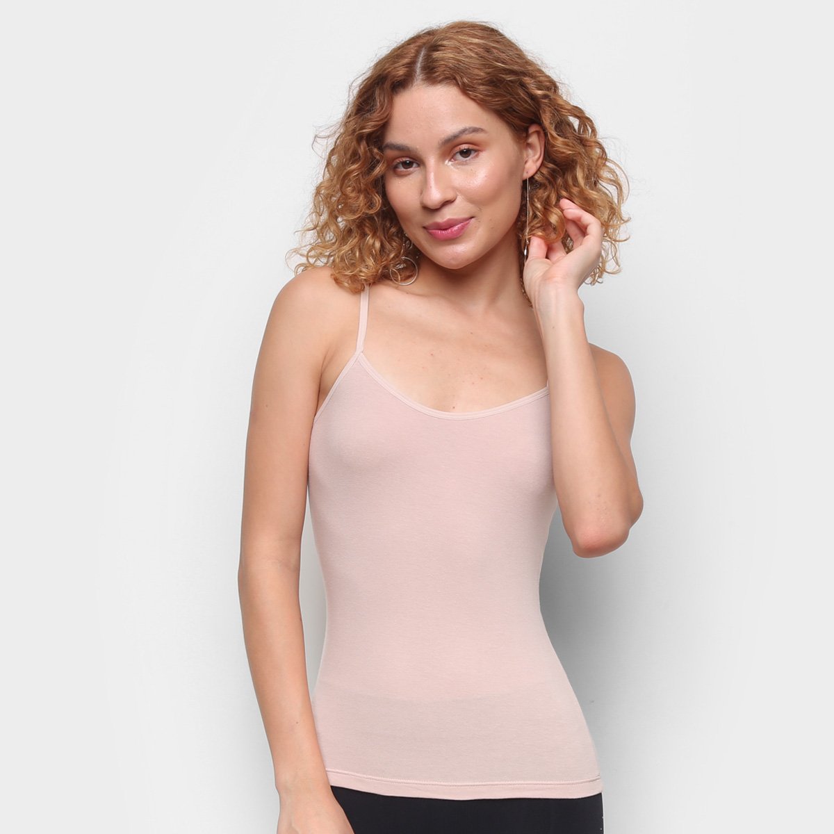 Camisete Hering Básica Com Alças Finas Feminina