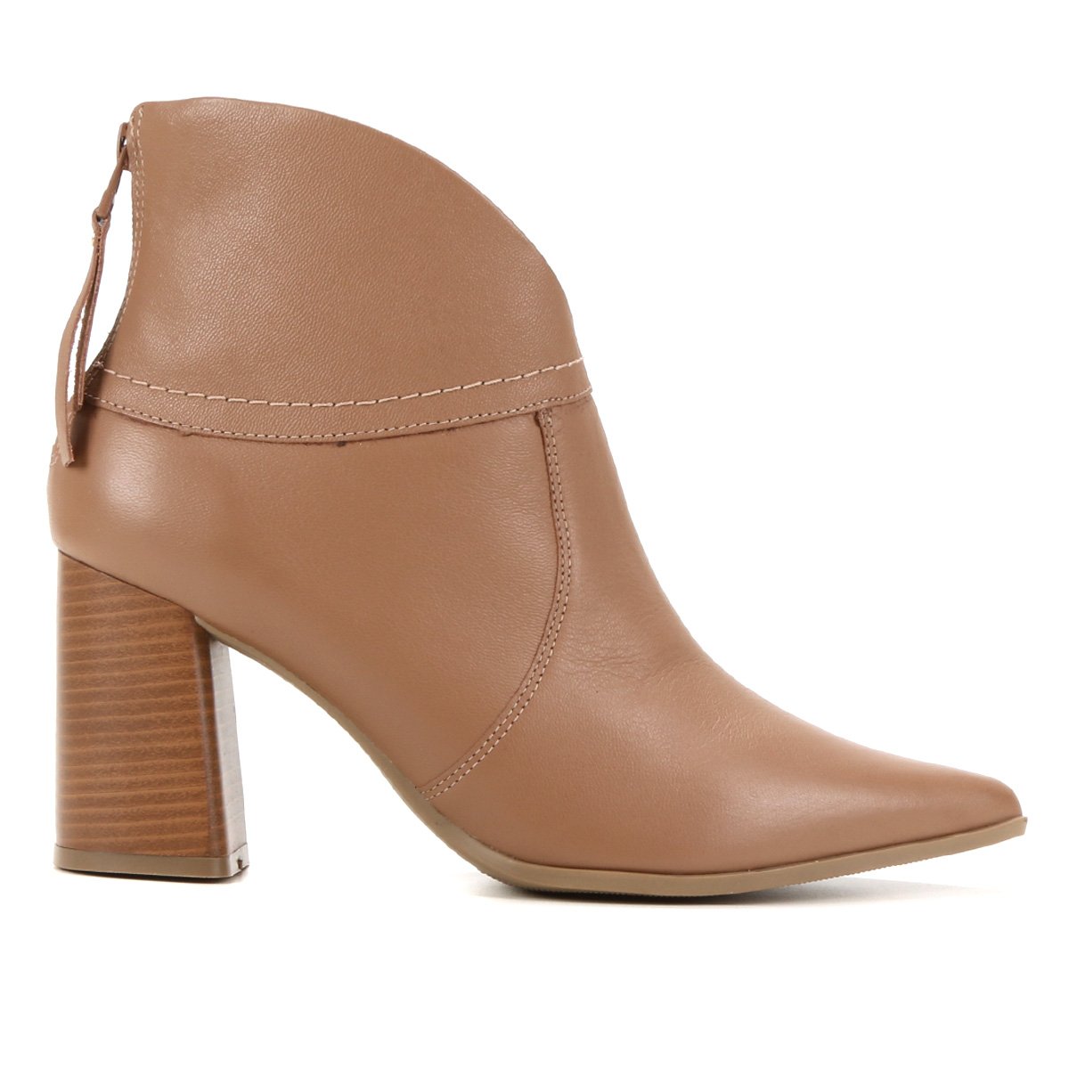 Bota Ramarim Bico Fino Cano Curto Feminina
