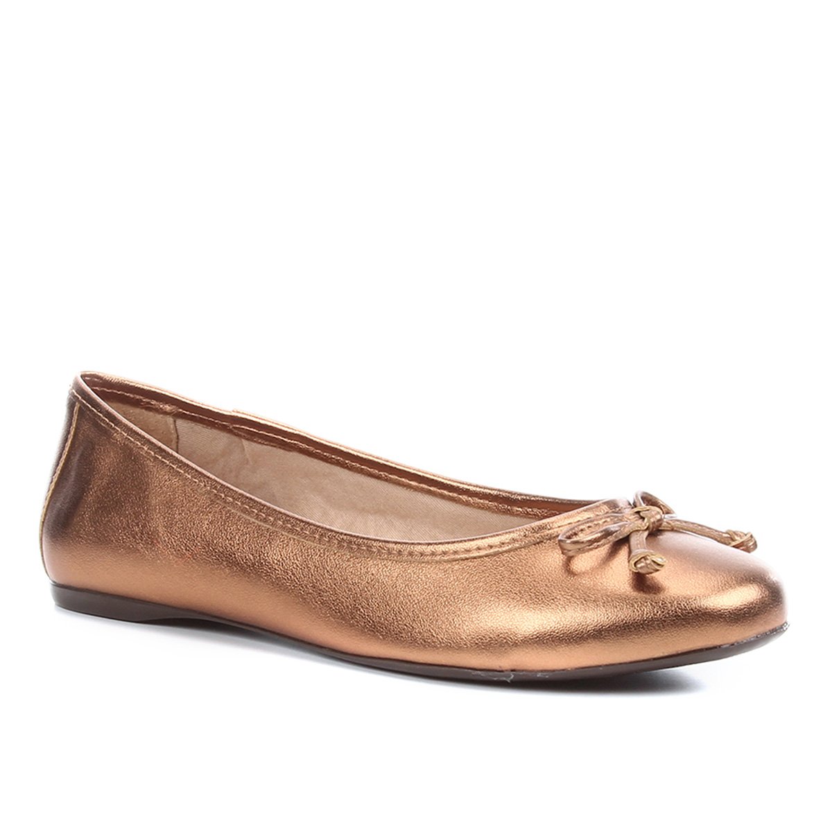 Sapatilha Shoestock Metalizada Laço Feminina