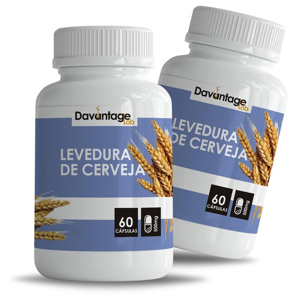 02 Potes de Levedo 500MG em cápsulas