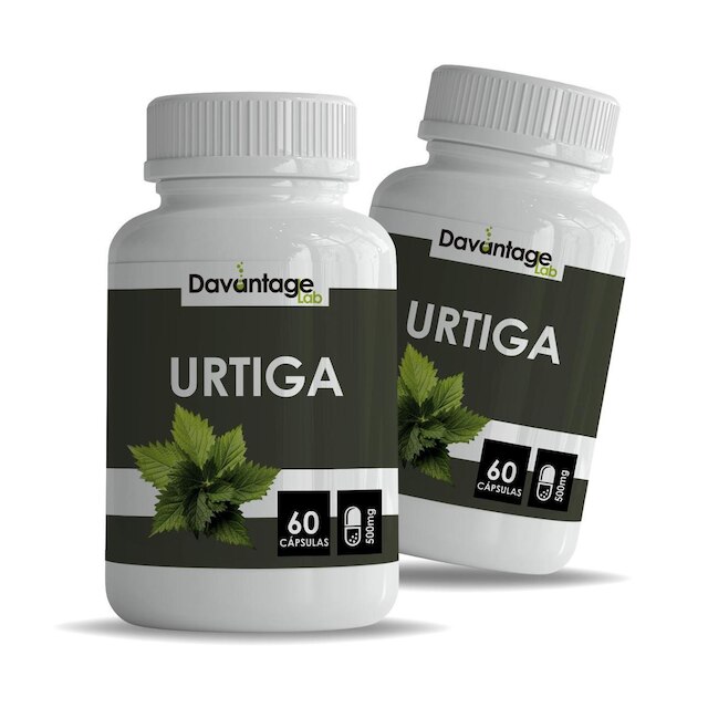 02 Potes de Raiz De Urtiga A verdadeira 500 Mg Caps