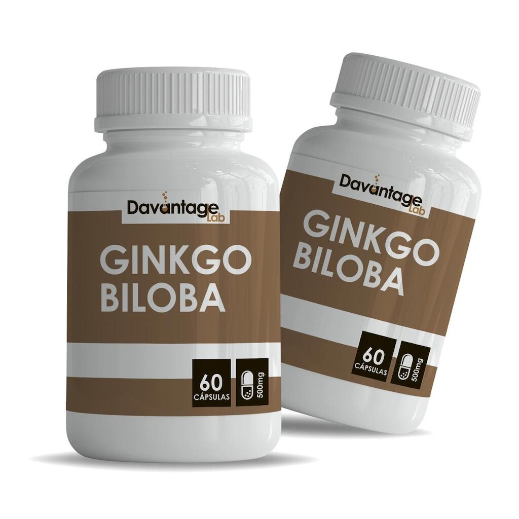 02 potes Suplemento de vitaminas Biloba O verdadeiro 500mg