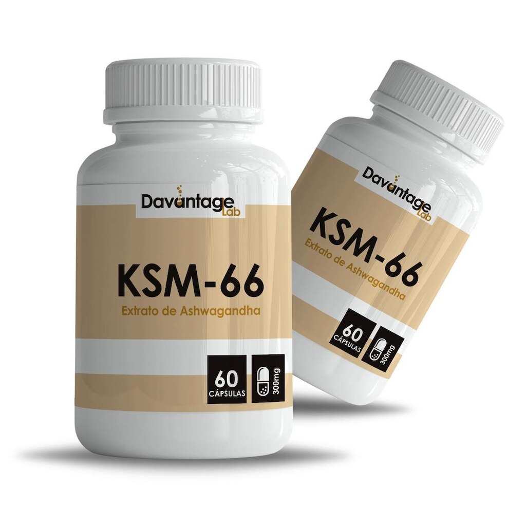 02 Potes Suplemento KSM Original Ashwa 120 cápsulas