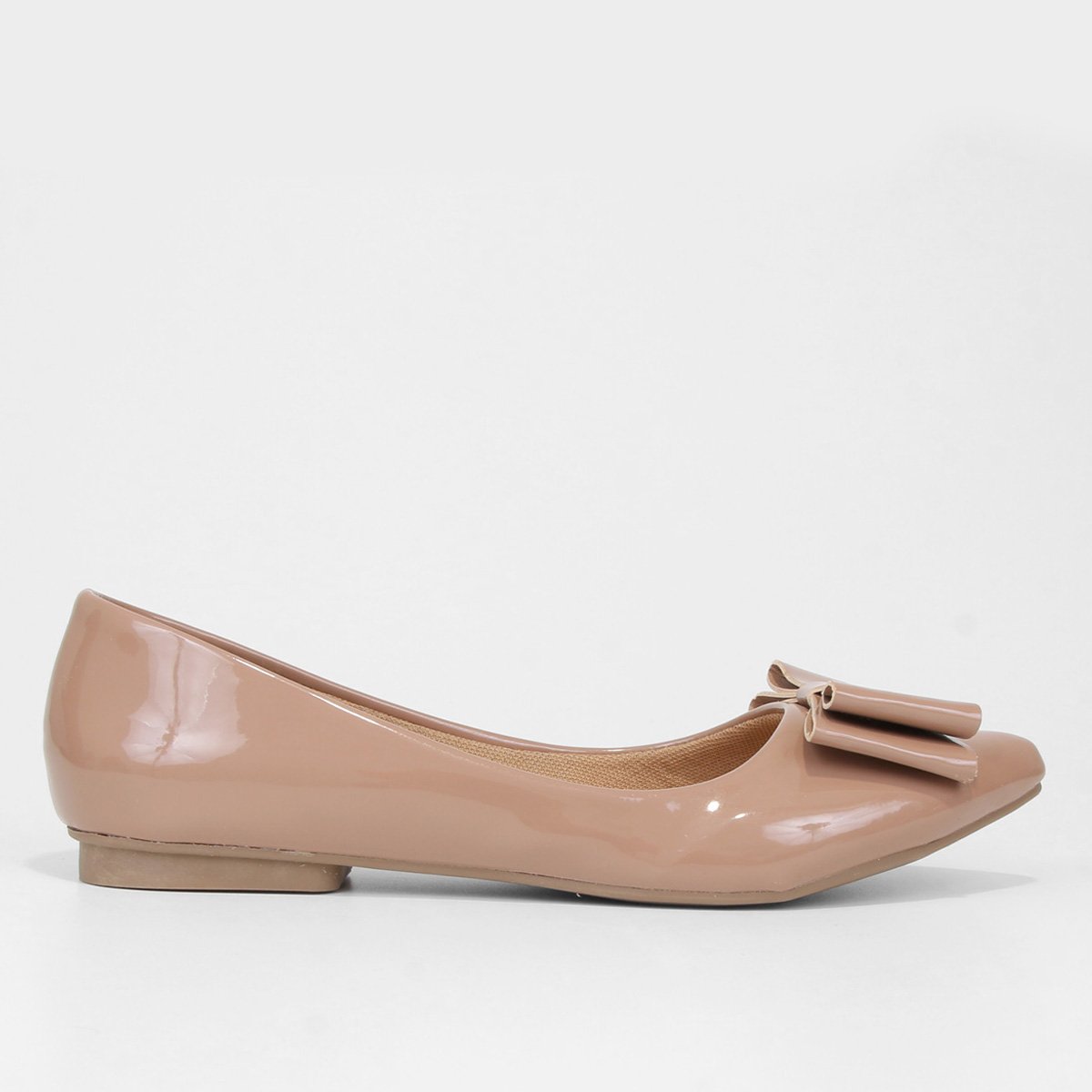 Sapatilha Griffe Laço Grande Bico Fino Feminina